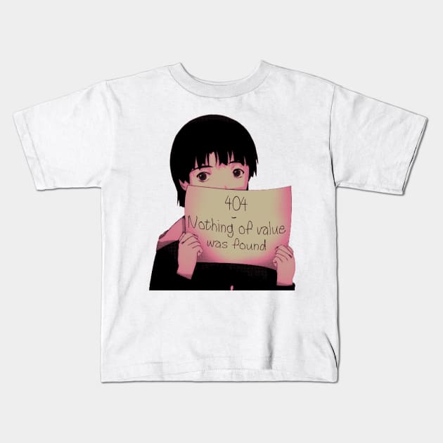 Lain 404 Kids T-Shirt by KokoroPopShop